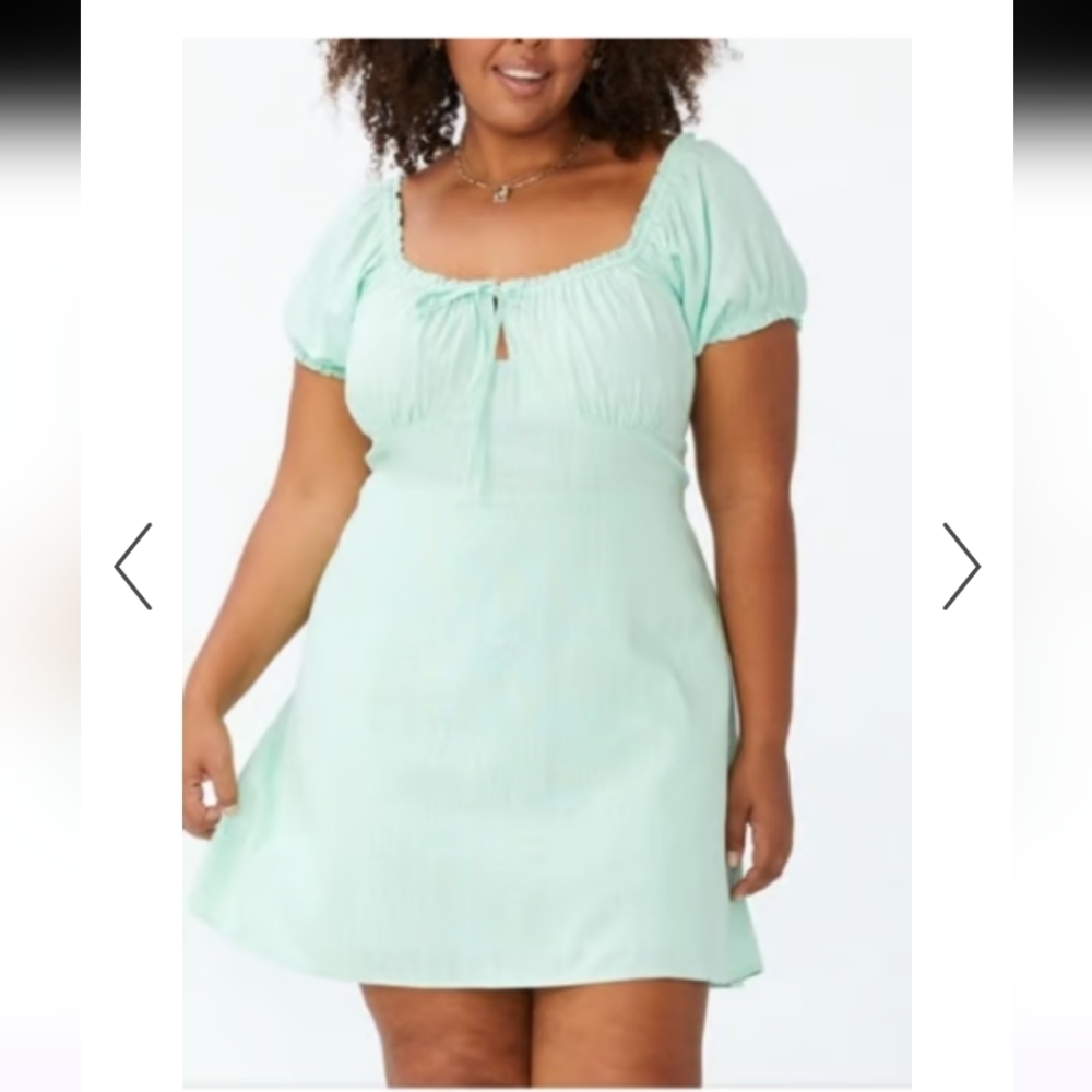 Cotton on Curve Mint green off the shoulder dress Size 18 New with tags